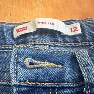 Kids 12 Levi's Wide Leg Jeans in Denim Blue